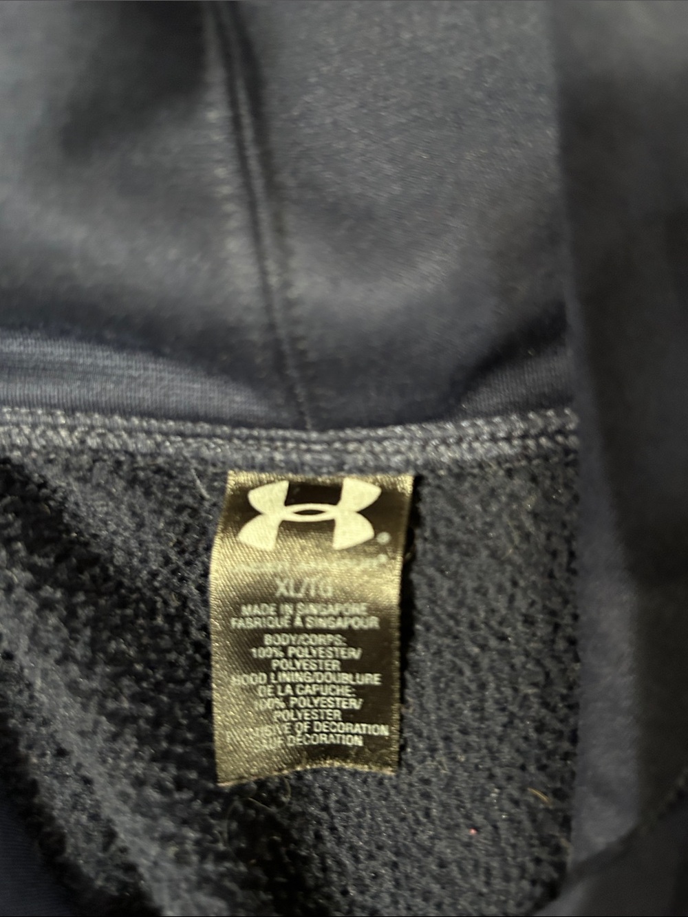 Under Armour Navy Hooded Pullover - Picture 3 of 5